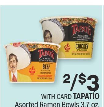 CVS Tapatío asorted ramen bowls 3.7 oz. offer