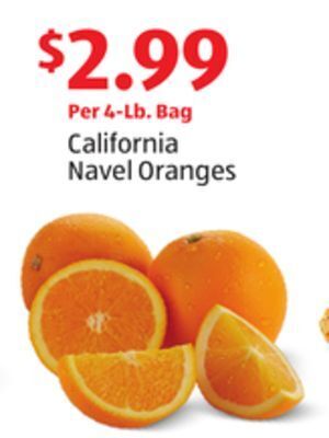 Aldi California navel oranges offer