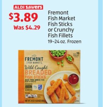 Aldi Fremont fish market fish sticks or crunchy fish fillets offer