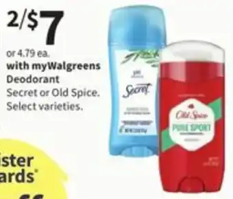 Walgreens Deodorant offer
