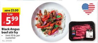 Lidl Black angus beef stir fry offer