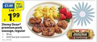 Lidl Jimmy dean® premium pork sausage, regular offer