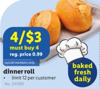 Lidl Dinner roll offer