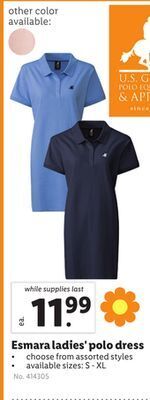 Lidl Esmara ladies' polo dress offer