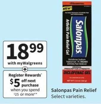 Walgreens Salonpas Pain Relief offer