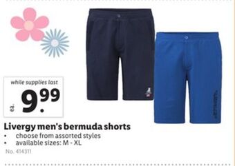 Lidl Livergy men's bermuda shorts offer