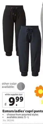 Lidl Esmara ladies' capri pants offer