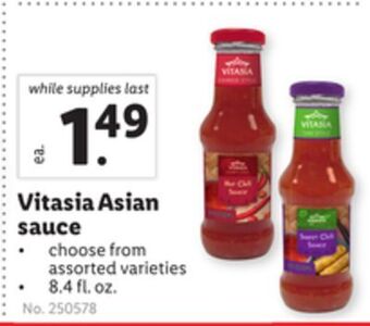 Lidl Vitasia asian sauce offer