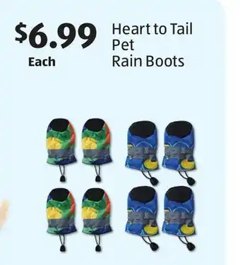Aldi Heart to tail pet rain boots offer