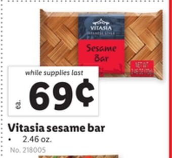 Lidl Vitasia sesame bar offer