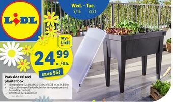 Lidl Parkside raised planter box offer
