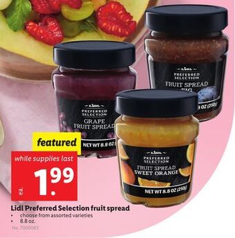 Lidl Lidl preferred selection fruit spread offer