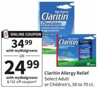 Walgreens Claritin Allergy Relief offer