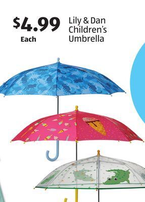 Aldi Lily & dan children's umbrella offer