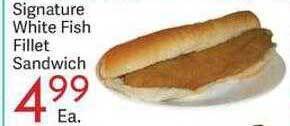 Riesbeck Signature white fish fillet sandwich offer