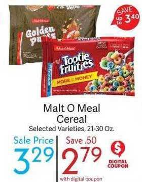 Malt o meal cereal