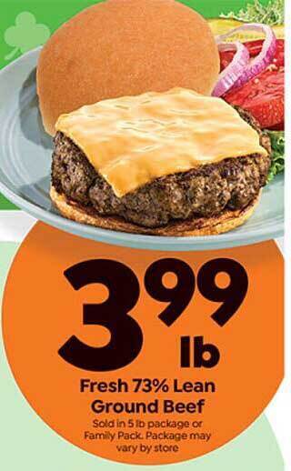 Save a Lot Fresh 73% lean ground beef offer