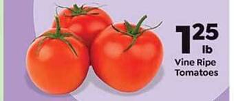 Save a Lot Vine ripe tomatoes offer