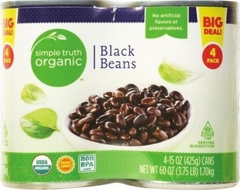 Kroger Simple truth organic beans offer