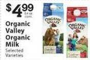Associated Organic valley organic milk offer