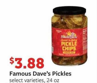 Fareway Famous dave's pickles offer