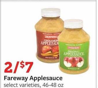 Fareway Fareway applesauce offer