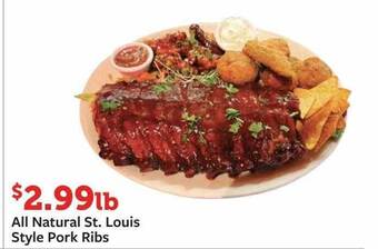 Fareway All natural st louis style pork ribs offer