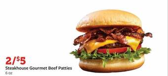Fareway Steakhouse gourmet beef patties offer
