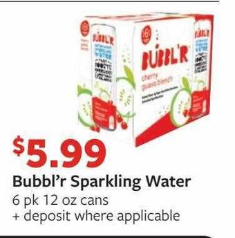 Fareway Bubbl'r sparkling water offer