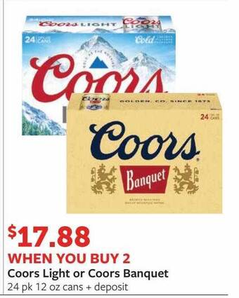 Fareway Coors light or coors banquet offer