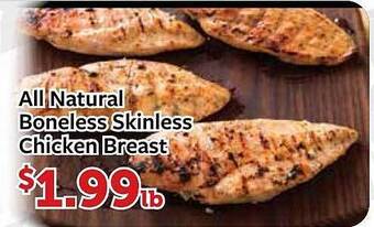 Fareway All natural boneless skinless chicken breast offer