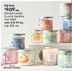 JC Penney Distant lands 3-wick candles offer