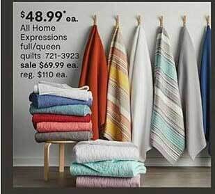 JC Penney Home expressions full-queen quilts offer