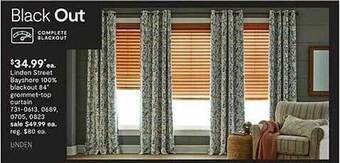 JC Penney Linden street bayshore 100% blackout 84 offer