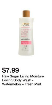 Kohl's Raw sugar living moisture loving body wash - watermelon + fresh mint offer
