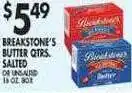 Met Foodmarkets Breakstone's butter qtrs. salted offer