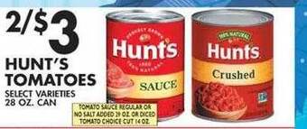Met Foodmarkets Hunt's tomatoes offer
