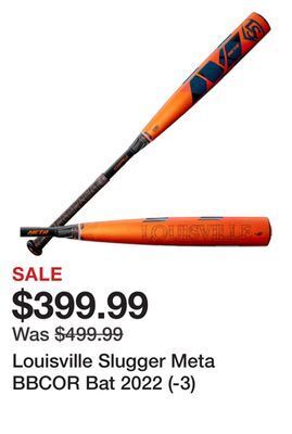 Dick's Sporting Goods Louisville slugger meta bbcor bat 2022 (-3) offer