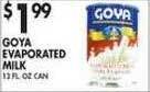 Met Foodmarkets Goya evaporated milk offer