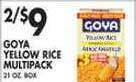 Met Foodmarkets Goya yellow rice multipack offer