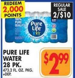 Met Foodmarkets Pure life water offer