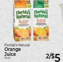 Weis Markets Florida's natural orange juice offer