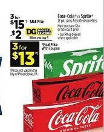 Dollar General Coca-cola or sprite offer