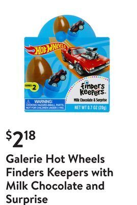 Walmart Galerie hot wheels finders keepers with milk chocolate and surprise offer