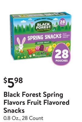 Walmart Black forest spring flavors fruit flavored snacks offer