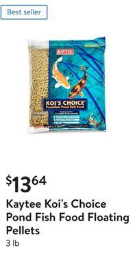 Walmart Kaytee koi's choice pond fish food floating pellets offer
