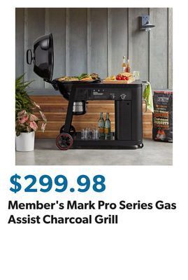 Sam's Club Member's mark pro series gas assist charcoal grill offer