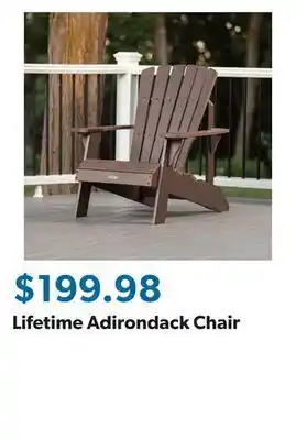 Sam's Club Lifetime adirondack chair offer