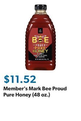 Sam's Club Member's mark bee proud pure honey (48 oz.) offer
