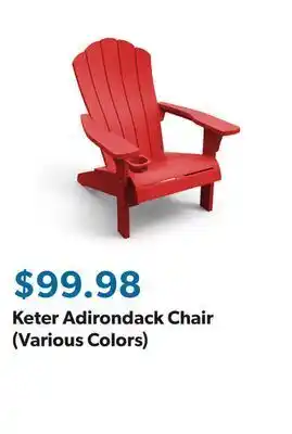 Sam's Club Keter adirondack chair (various colors) offer